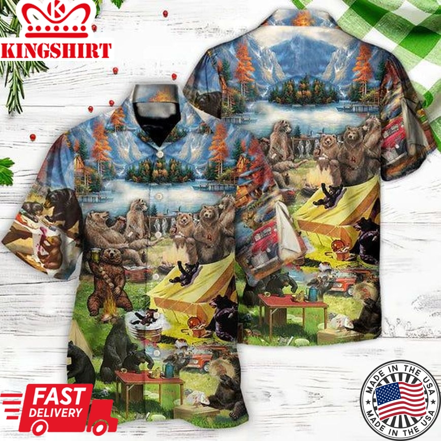 Camping Worst Case Scenario Bears Eat - Hawaiian Shirt