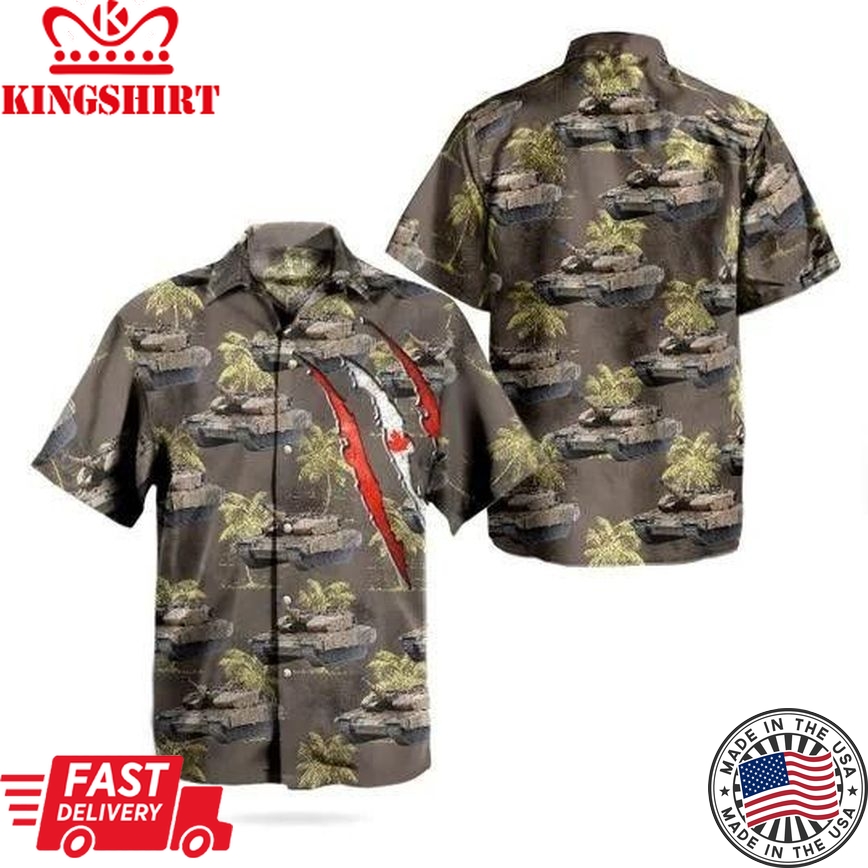 Canadian Army Veteran Trendy Hawaiian Shirt For