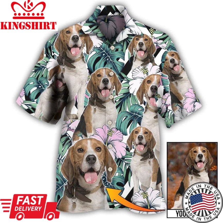 Canine Aloha: Personalized Dog Photo Hawaiian Shirt