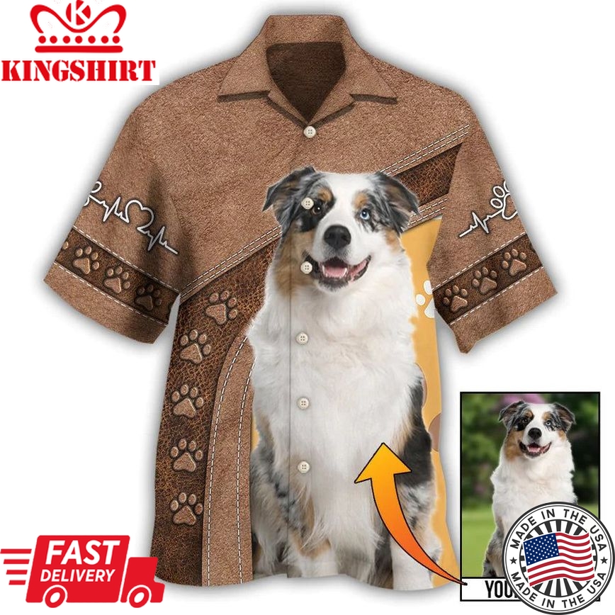 Canine Companion: Personalized Dog Photo Hawaiian Shirt