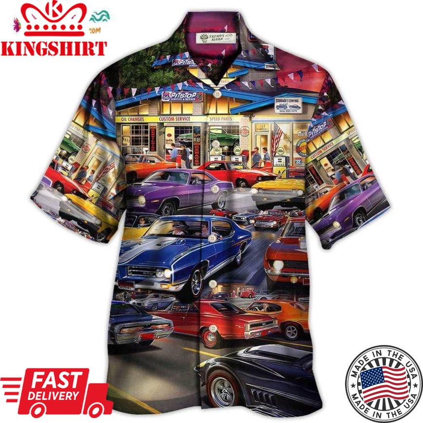 Car Classic Muscle Car Service Hawaiian Shirt