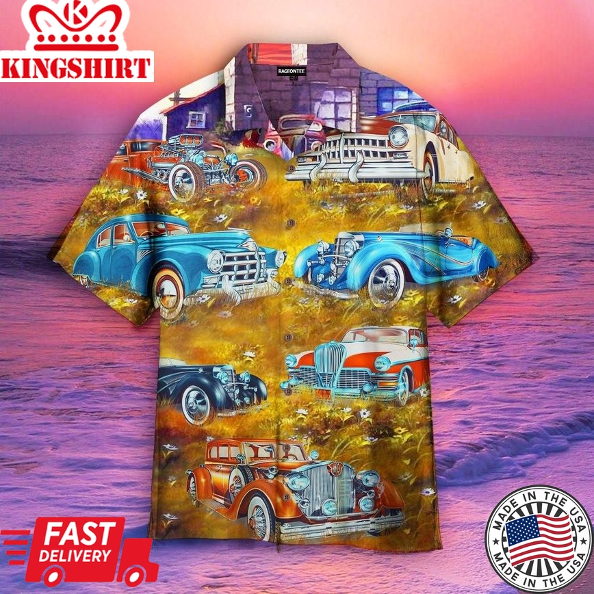 Car On The Grass Trendy Hawaiian Shirt