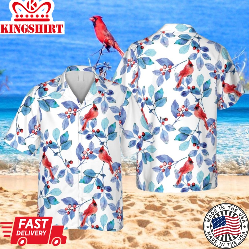 Cardinal Birds Hawaii T-Shirt, Tactical Trendy Hawaiian Shirt