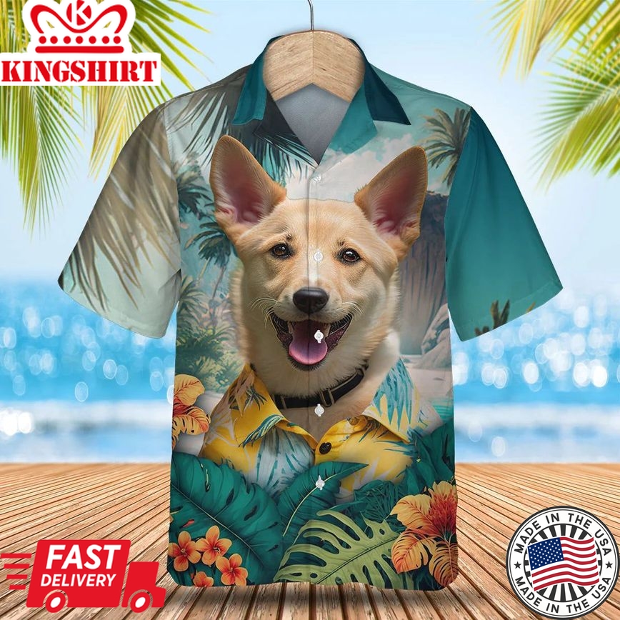 Carolina Dog Ai - 3D Tropical Trendy Hawaiian Shirt