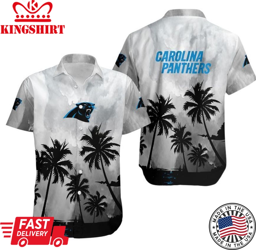 Carolina Panthers Coconut Trees NFL Gift For Fan Hawaiian Shirt & Short