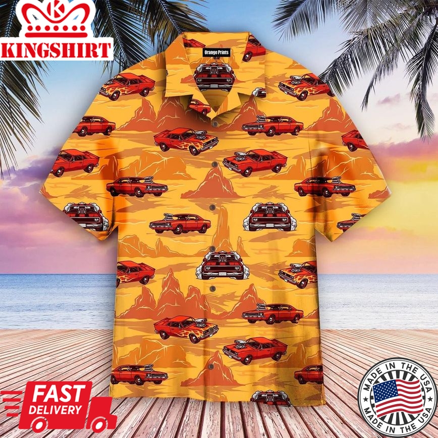 Cars Colorful Vintage Trendy Hawaiian Shirt