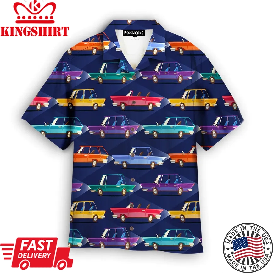 Cars Retro Style Trendy Hawaiian Shirt