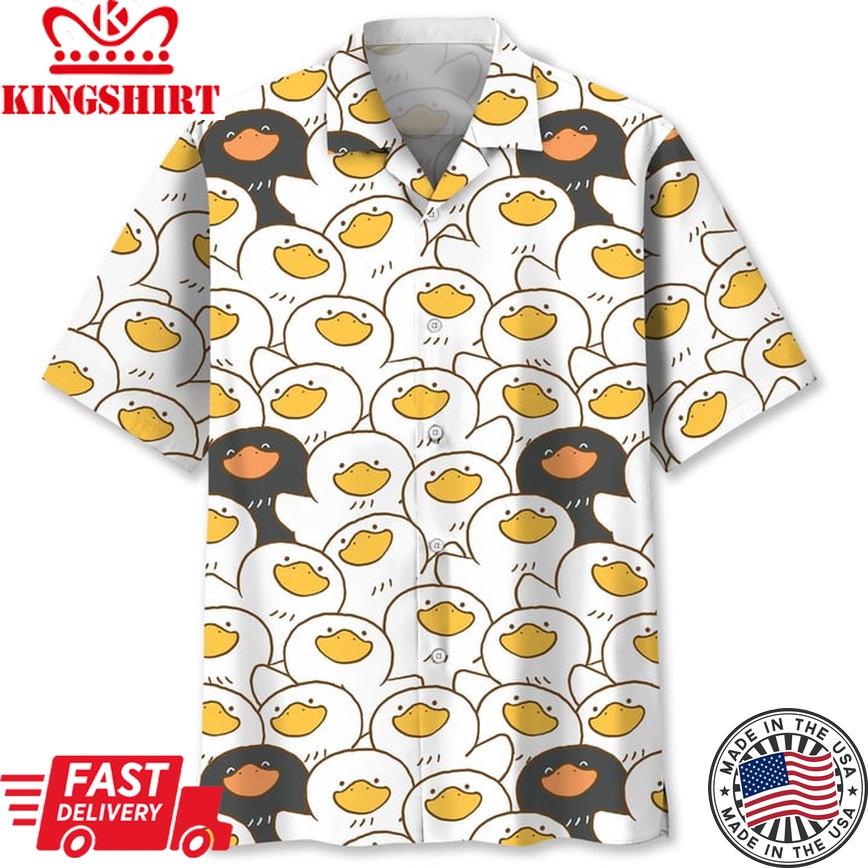 Cartoon Cute Duck Trendy Hawaiian Shirt