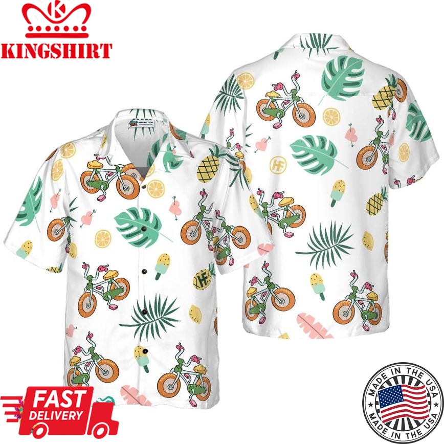 Cartoon Cycling Hawaiian Shirt