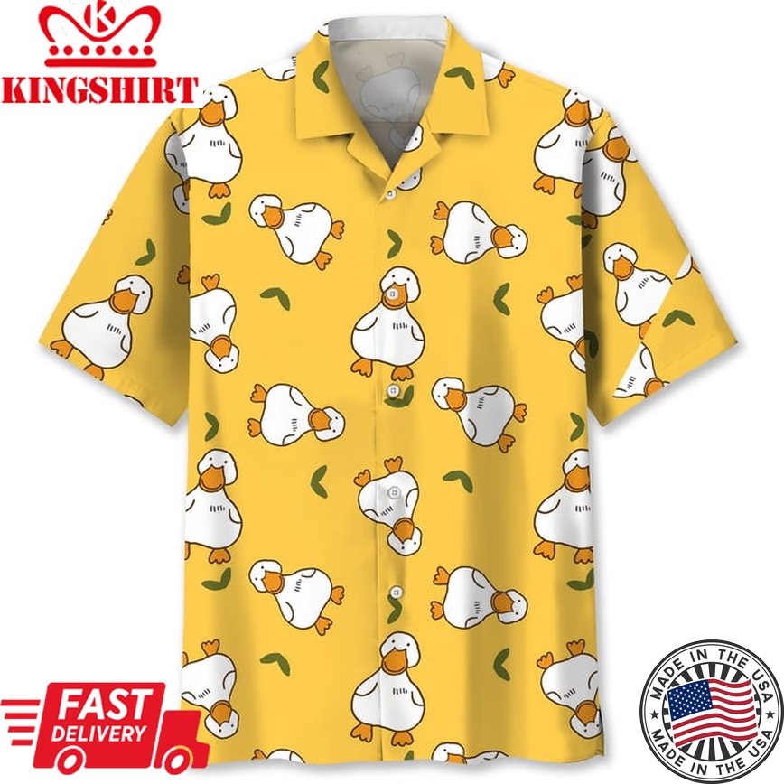 Cartoon Duck Hawaii Shirt