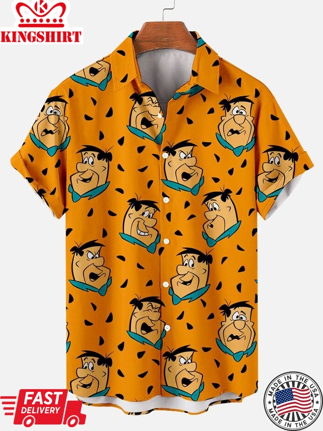 Cartoon Head Men's Short Sleeve Hawaiian Shirt