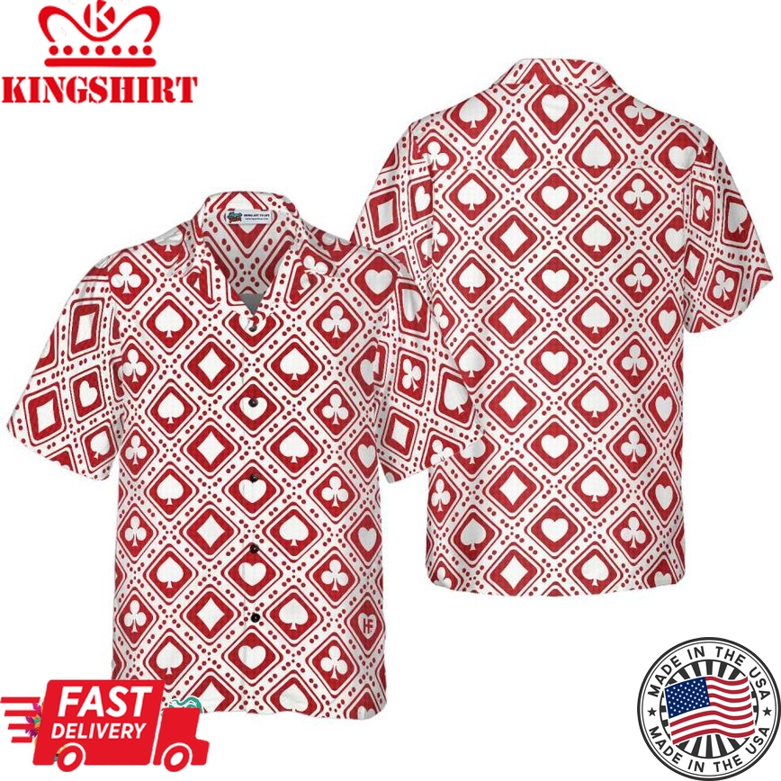 Casino Red Pattern Hawaiian Shirt