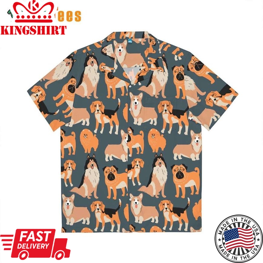 Casual Shirt Fall Dog Hugs, Dog Trendy Hawaiian Shirt Perfect Gifts For Your Loved Ones