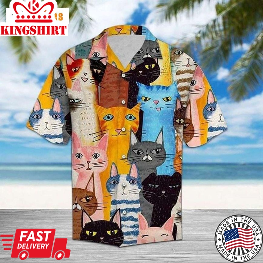 Cat Cute Summer Vibe, Cat Trendy Hawaiian Shirt Perfect Gifts For Your Loved Ones