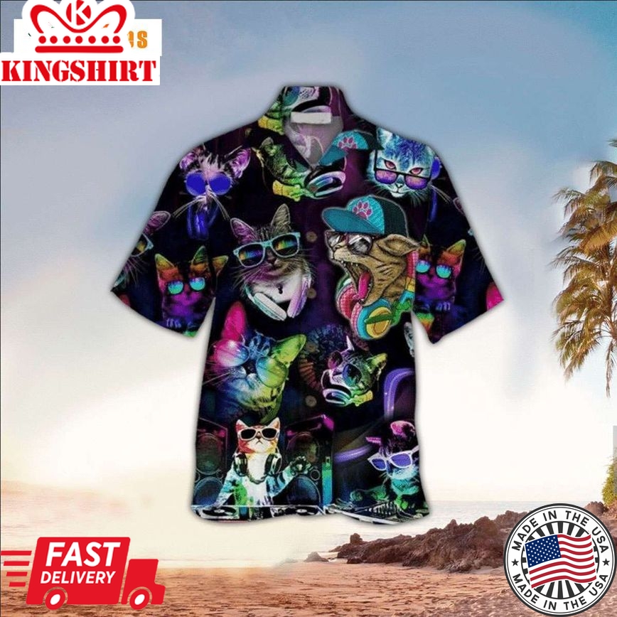 Cat Dj Swag So Cool, Cat Trendy Hawaiian Shirt Perfect Gifts For Your Loved Ones