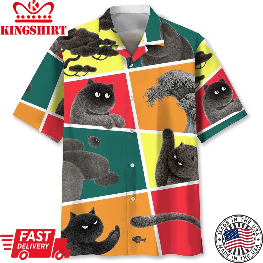 Cat Funny Trendy Hawaiian Shirt