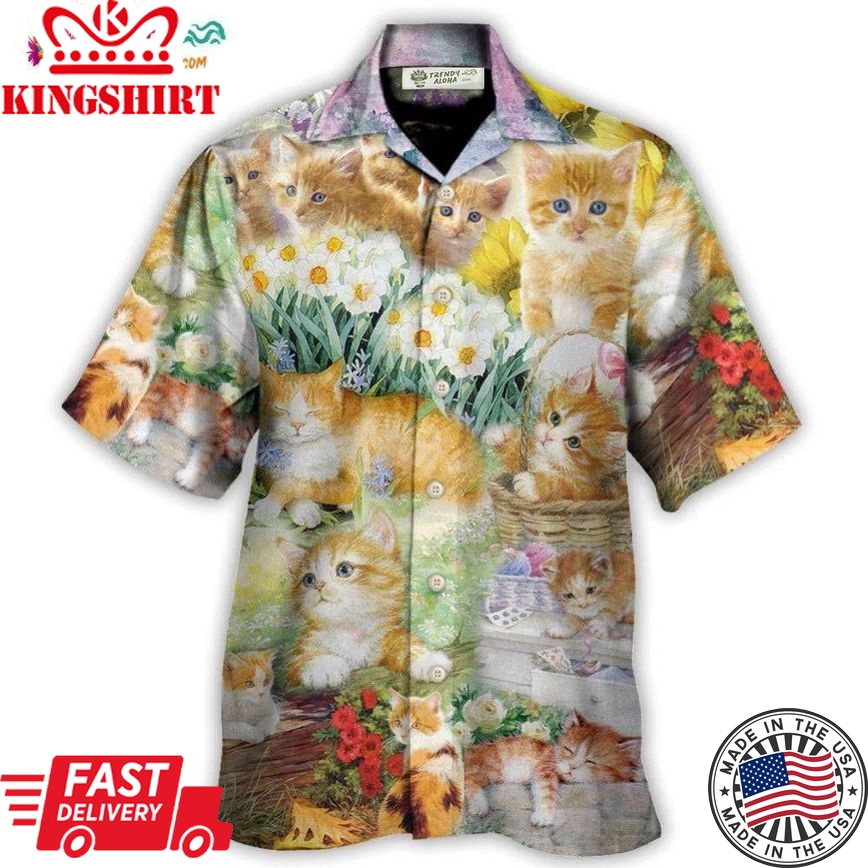 Cat Kitty Lover Art Hawaiian Shirt