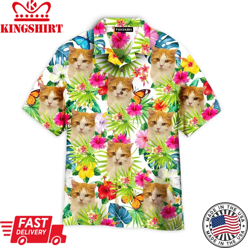 Cat Lovely Cat In My Heart Trendy Hawaiian Shirt For Aloha Shirt