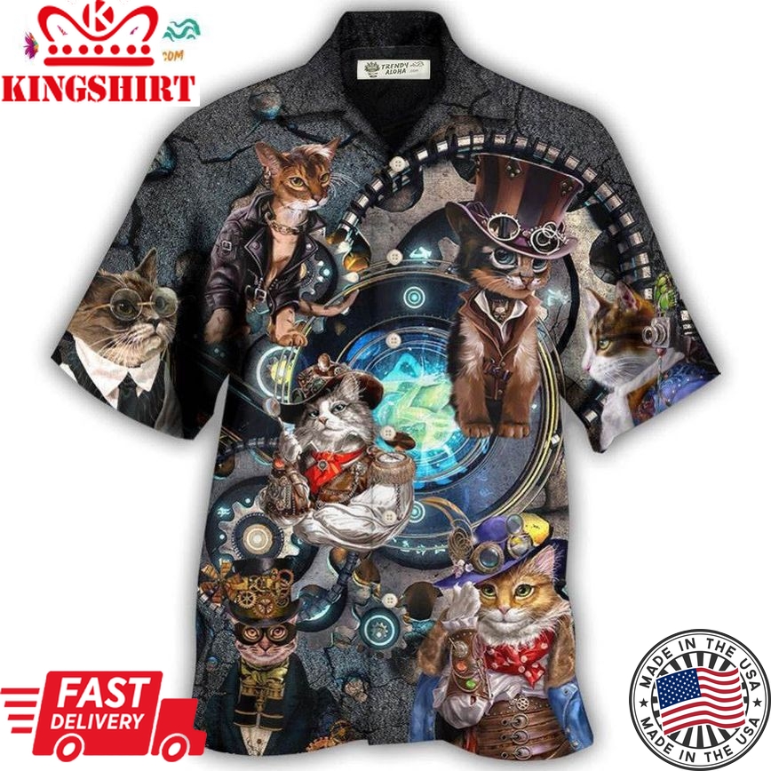 Cat Mechanic Cool Style Hawaiian Shirt