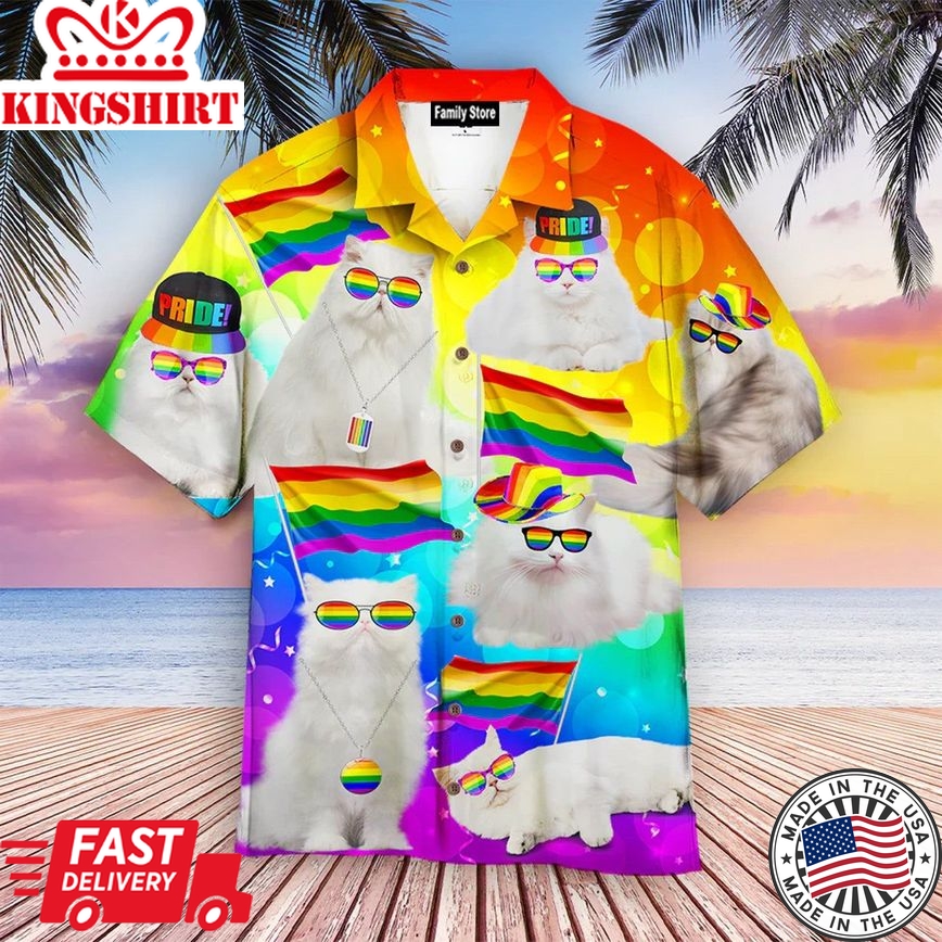 Cat Pride Lgbt Hawaiian Shirt