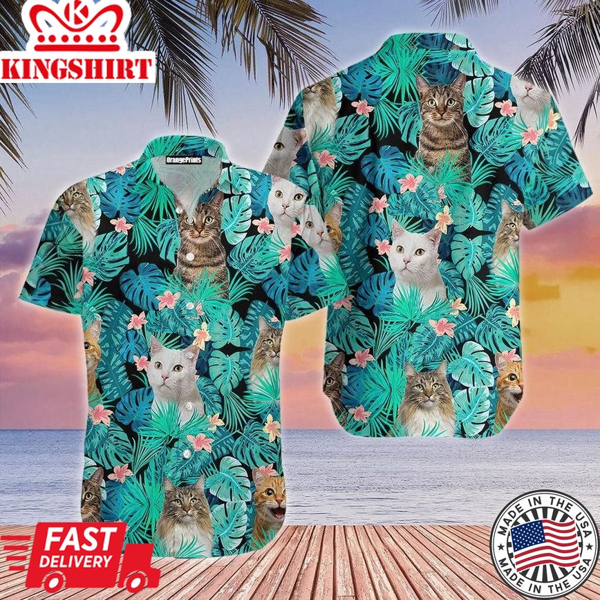 Cat Trendy Hawaiian Shirt