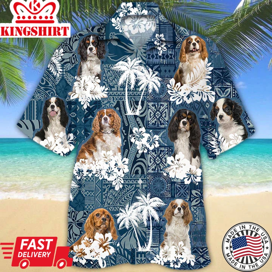 Cavalier King Charles Spaniel Trendy Hawaiian Shirt, Cavachon Summer Aloha Trendy Hawaiian Shirt For Men, Women