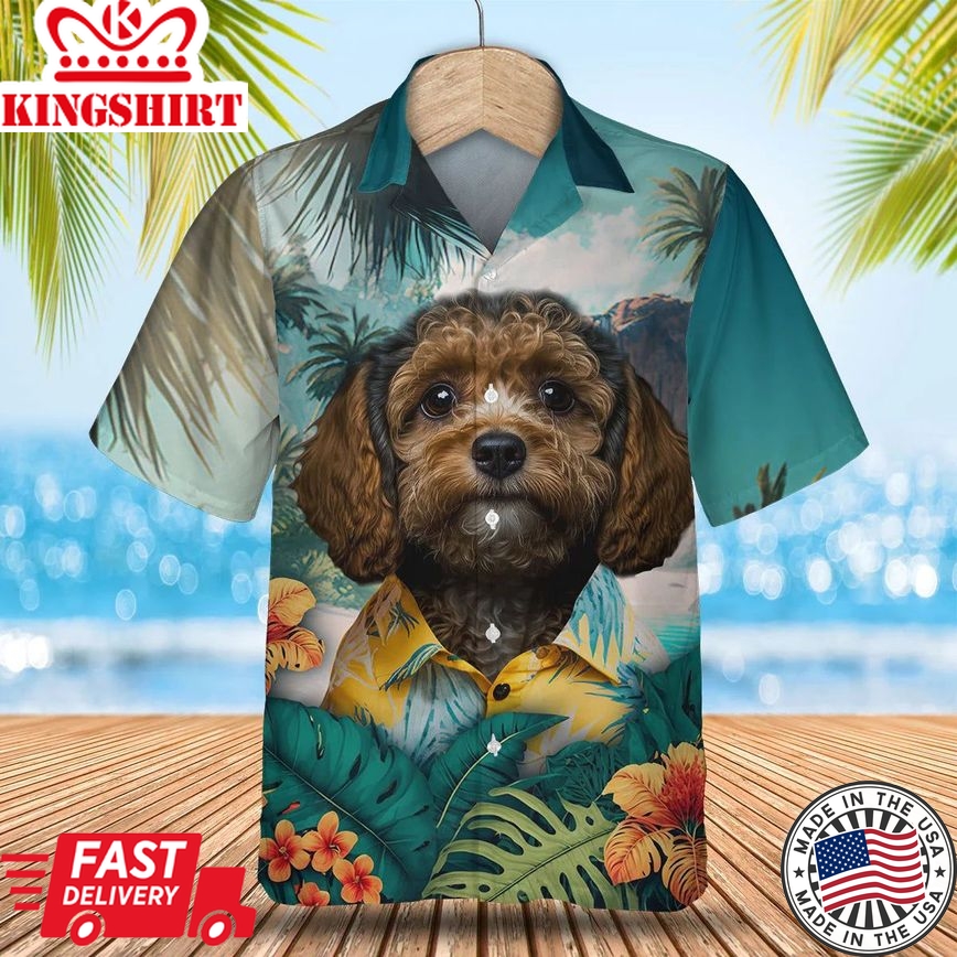 Cavapoo Ai - 3D Tropical Trendy Hawaiian Shirt