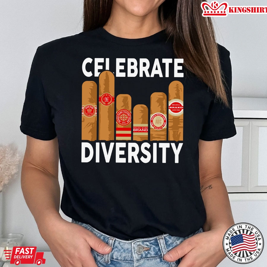 Celebrate Diversity Cigars Smoking Lover T-Shirt