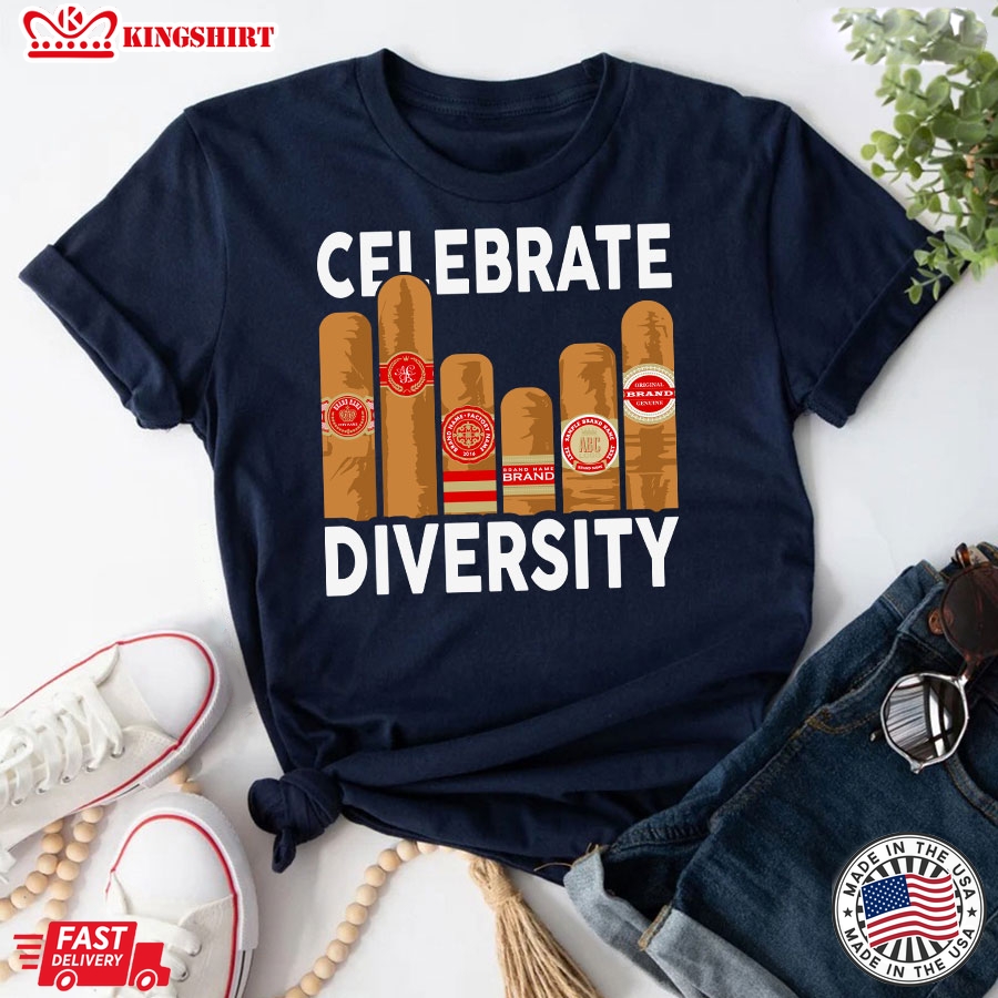 Celebrate Diversity Cigars Smoking Lover T-Shirt