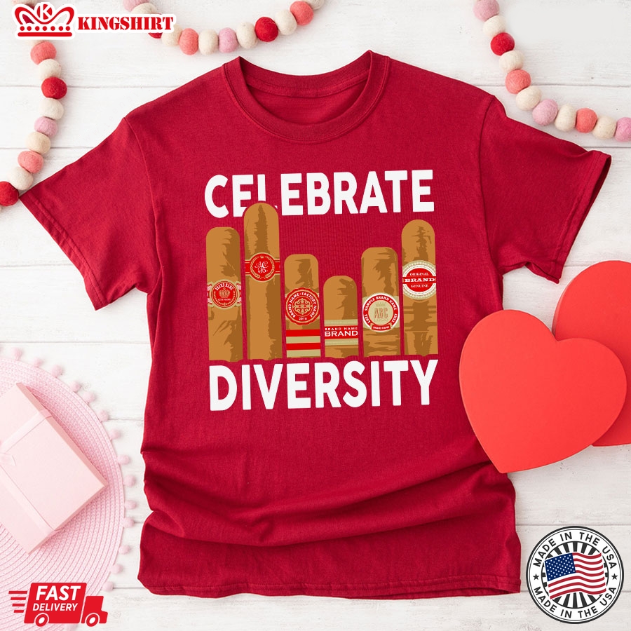 Celebrate Diversity Cigars Smoking Lover T-Shirt