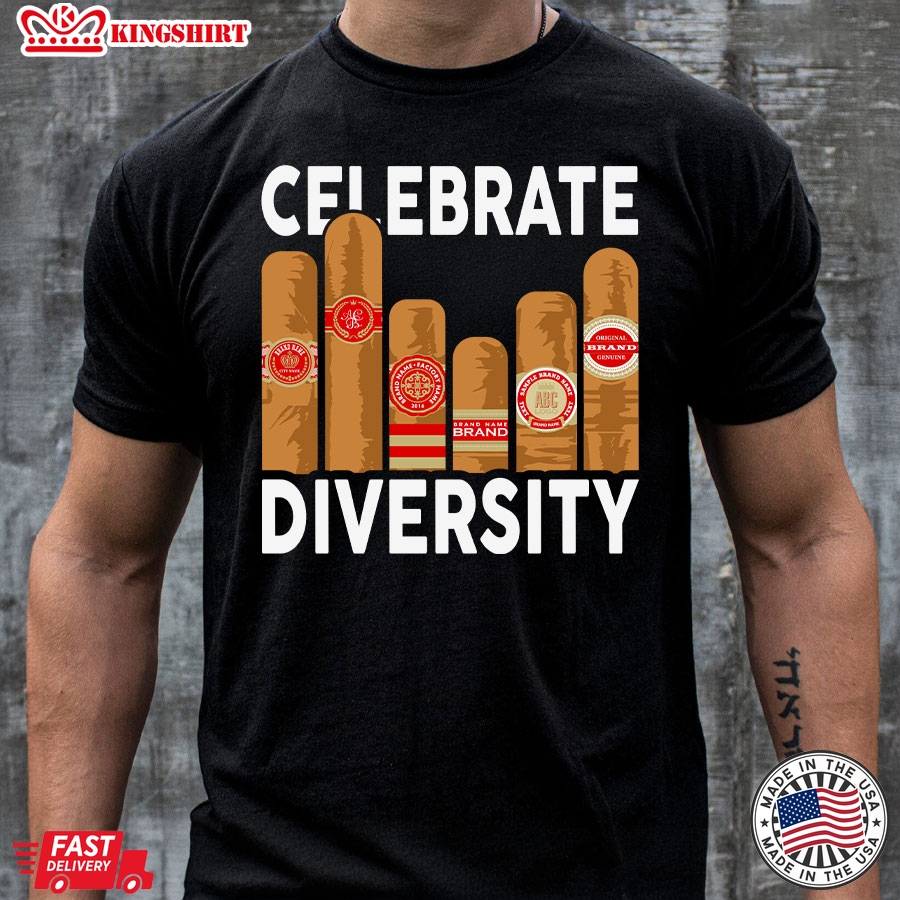 Celebrate Diversity Cigars Smoking Lover T-Shirt