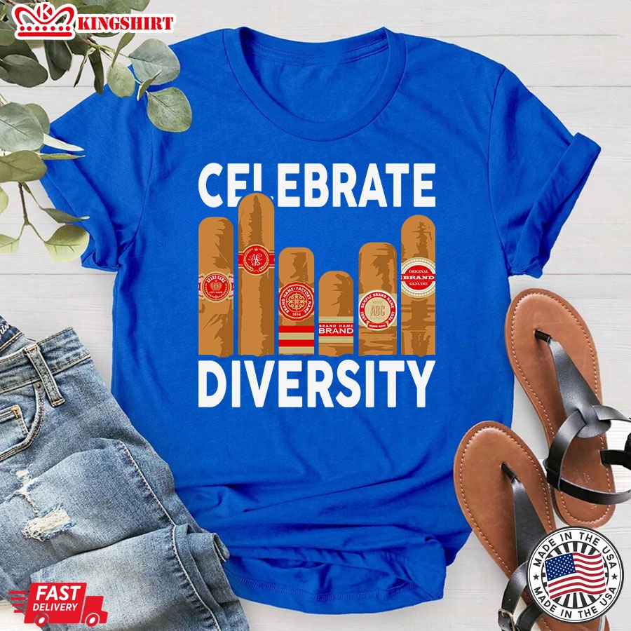 Celebrate Diversity Cigars Smoking Lover T-Shirt