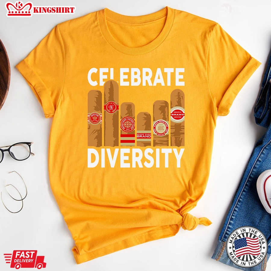 Celebrate Diversity Cigars Smoking Lover T-Shirt