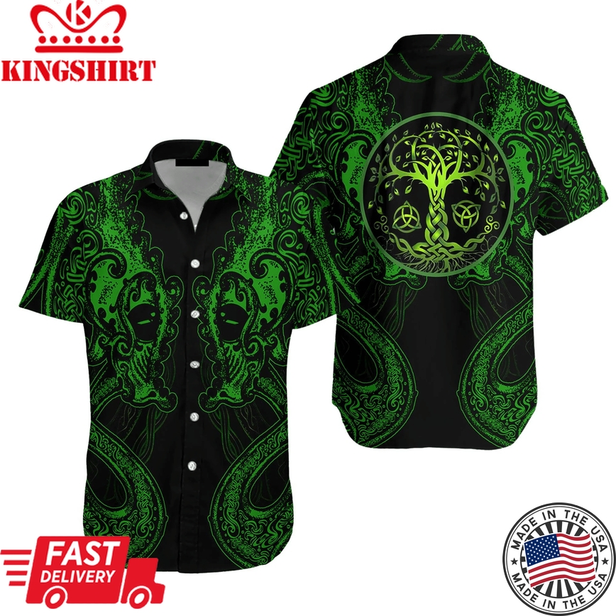 Celtic Dragon Tree Of Life Trendy Hawaiian Shirt For