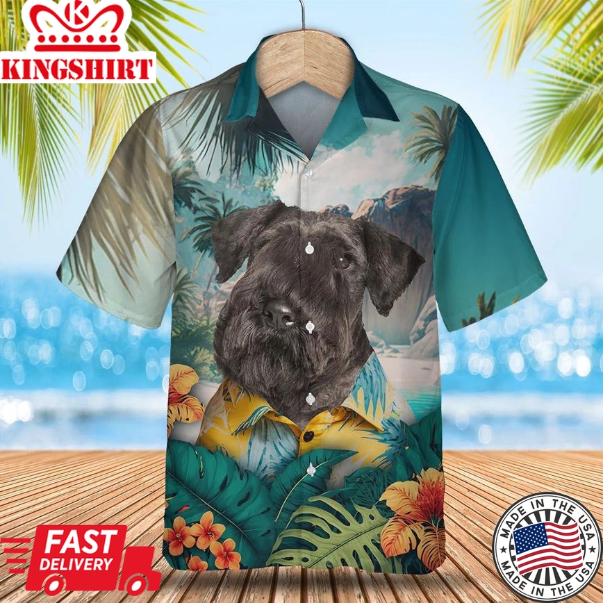 Cesky Terrier - 3D Tropical Trendy Hawaiian Shirt