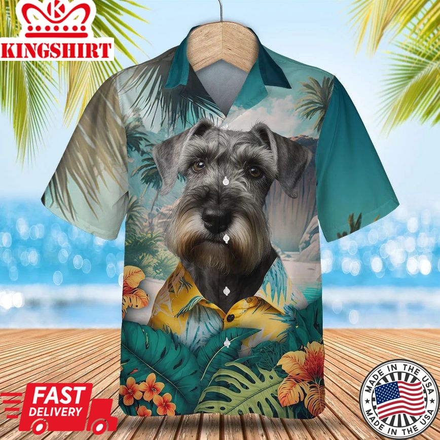 Cesky Terrier Ai - 3D Tropical Trendy Hawaiian Shirt