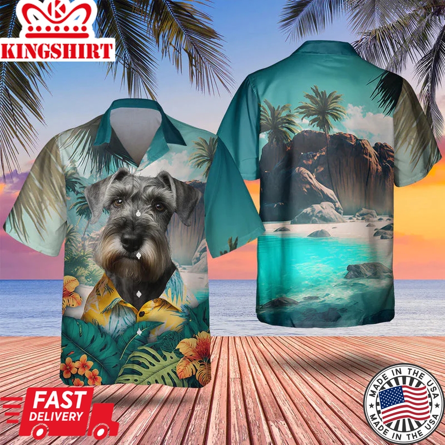 Cesky Terrier Tropical Trendy Hawaiian Shirt for Dog Lovers: Summer Vibes