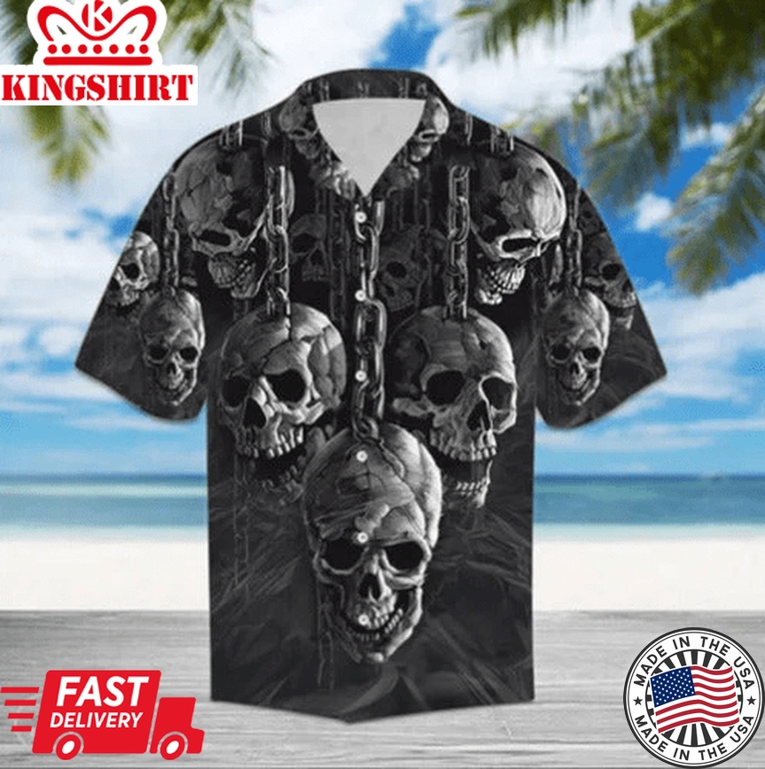 Chained Skull Gift For Skull Lover Hawaii Shirt 3D, Skull 3D Hawaii Shirt For Men