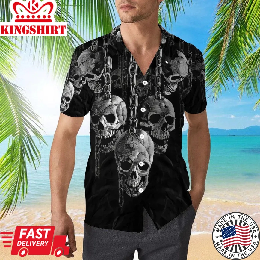 Chained Skull Trendy Hawaiian Shirt