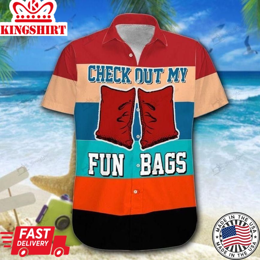 Check Out My Fun Bags Trendy Hawaiian Shirt