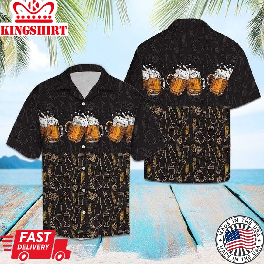 Cheering On Vacation Trendy Hawaiian Shirt