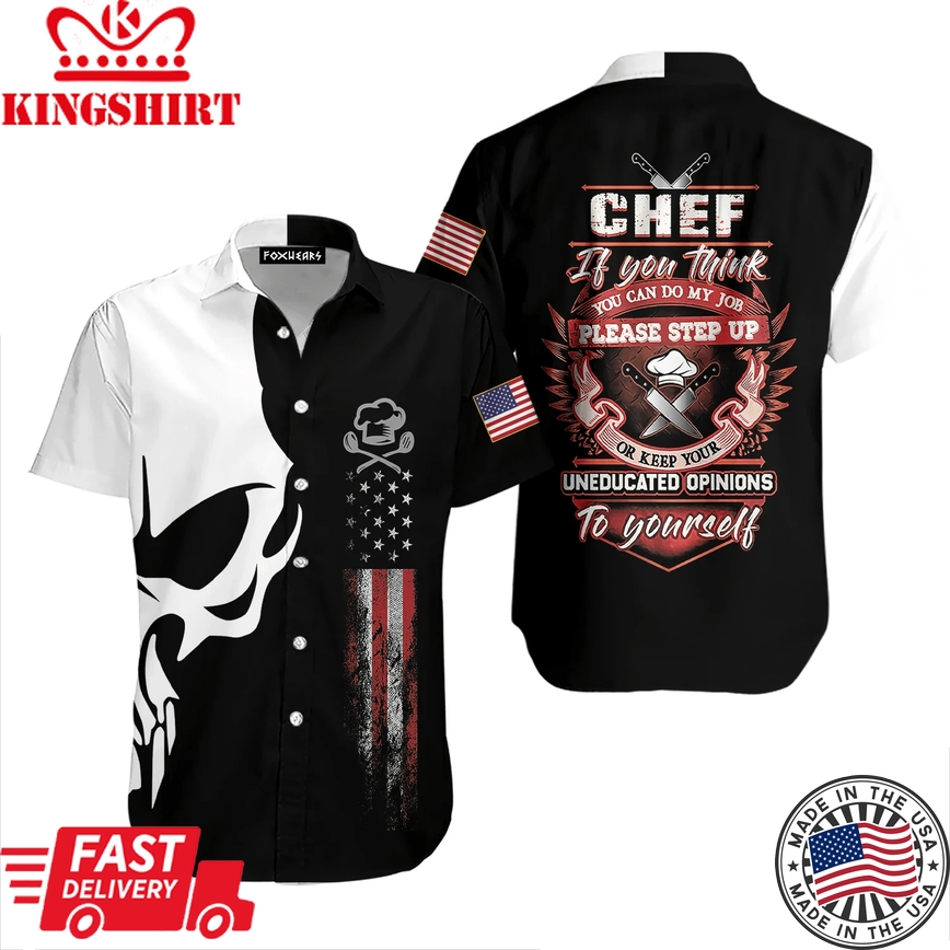 Chef Proud Skull Trendy Hawaiian Shirt