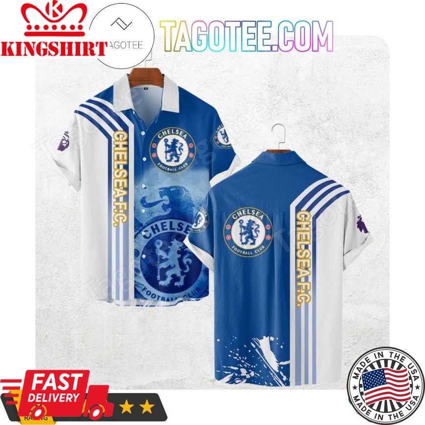 Chelsea Fc Blue White Trendy Hawaiian Shirt V4 Aloha Shirt