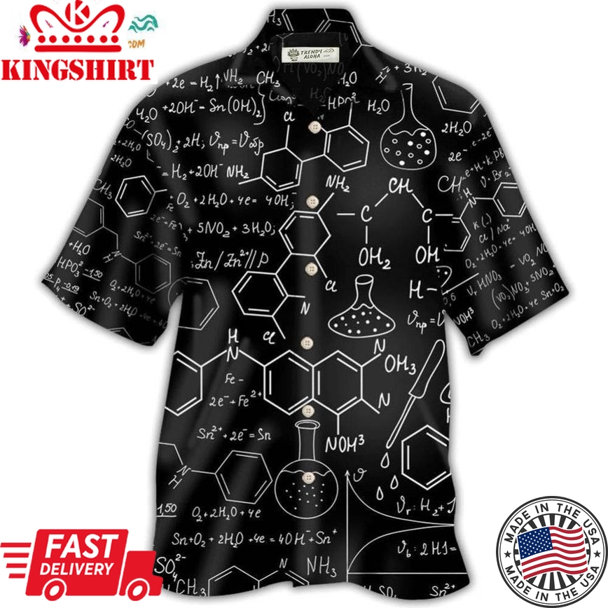 Chemistry Black Color Style Hawaiian Shirt