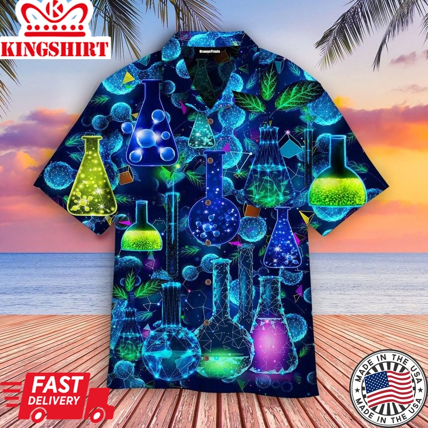 Chemistry Neon Trendy Hawaiian Shirt