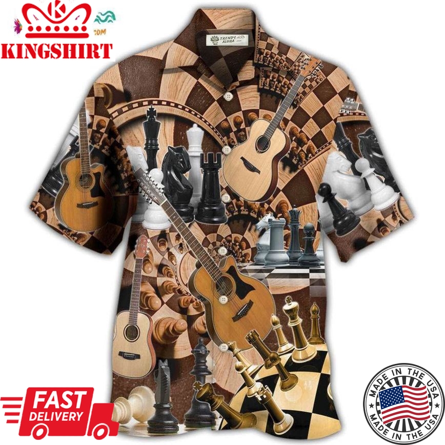 Chess I Like Chess And Guitars Hawaiian Shirt