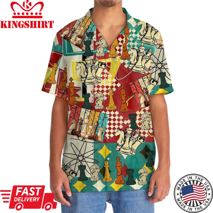 Chess Vintage Color Trendy Hawaiian Shirt