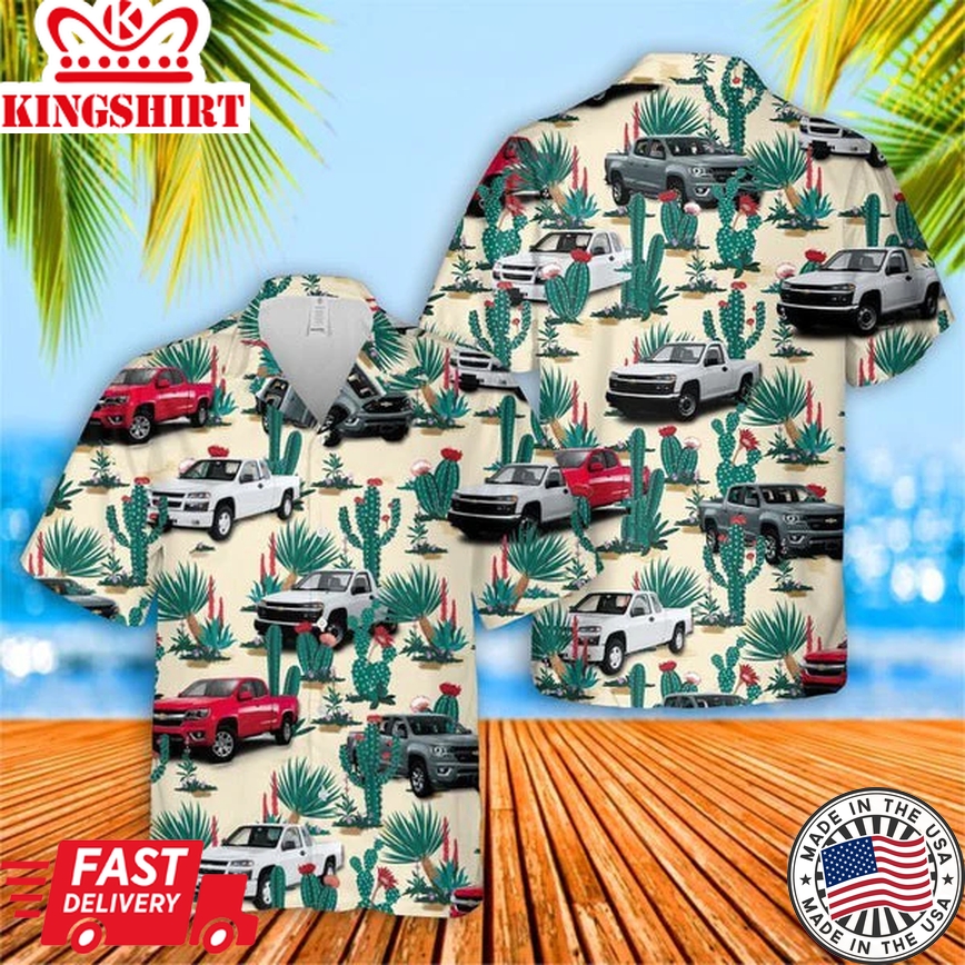 Chevrolet Colorado Trendy Hawaiian Shirt: Car-themed Hawaii Shirt for Summer