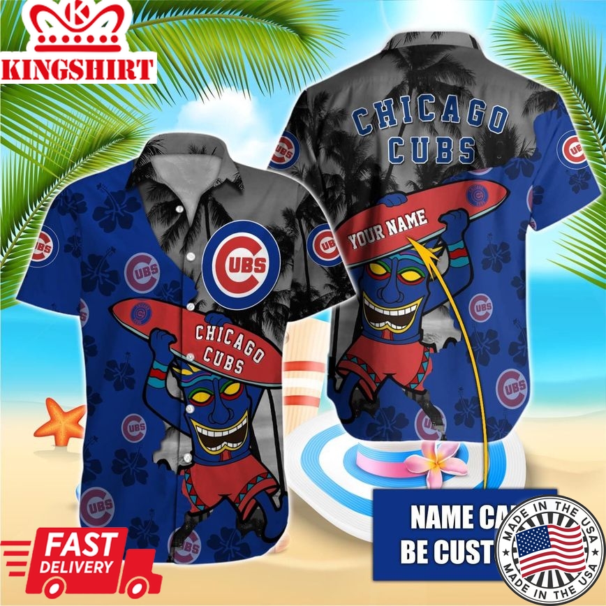 Chicago Cubs Tropical Beach Shirt Custom Name