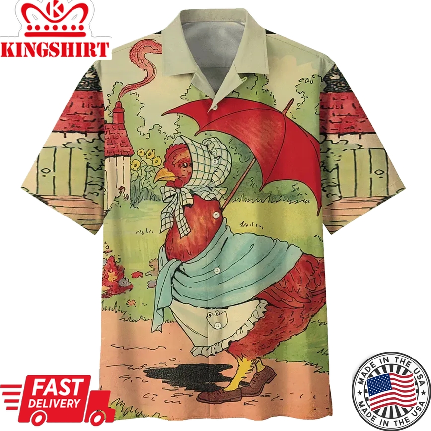 Chicken Colorful Awesome Design Unisex Trendy Hawaiian Shirt, Chicken Lover Trendy Hawaiian Shirt For Summer Gifts